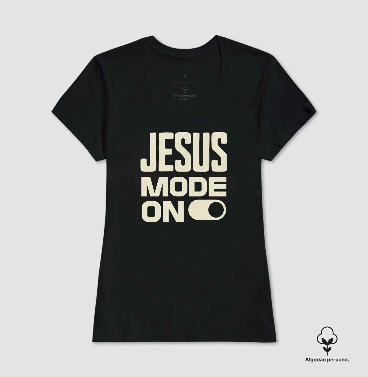 Camiseta algodão peruano Jesus Mode On