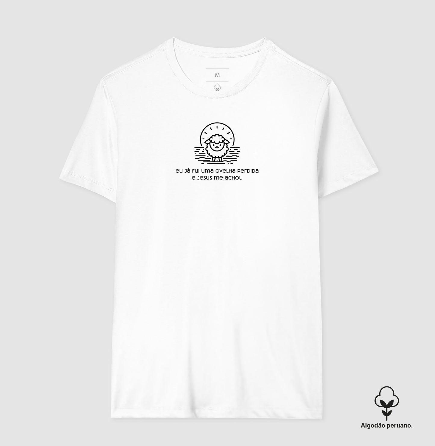 Camiseta algodão peruano Ovelha de Jesus