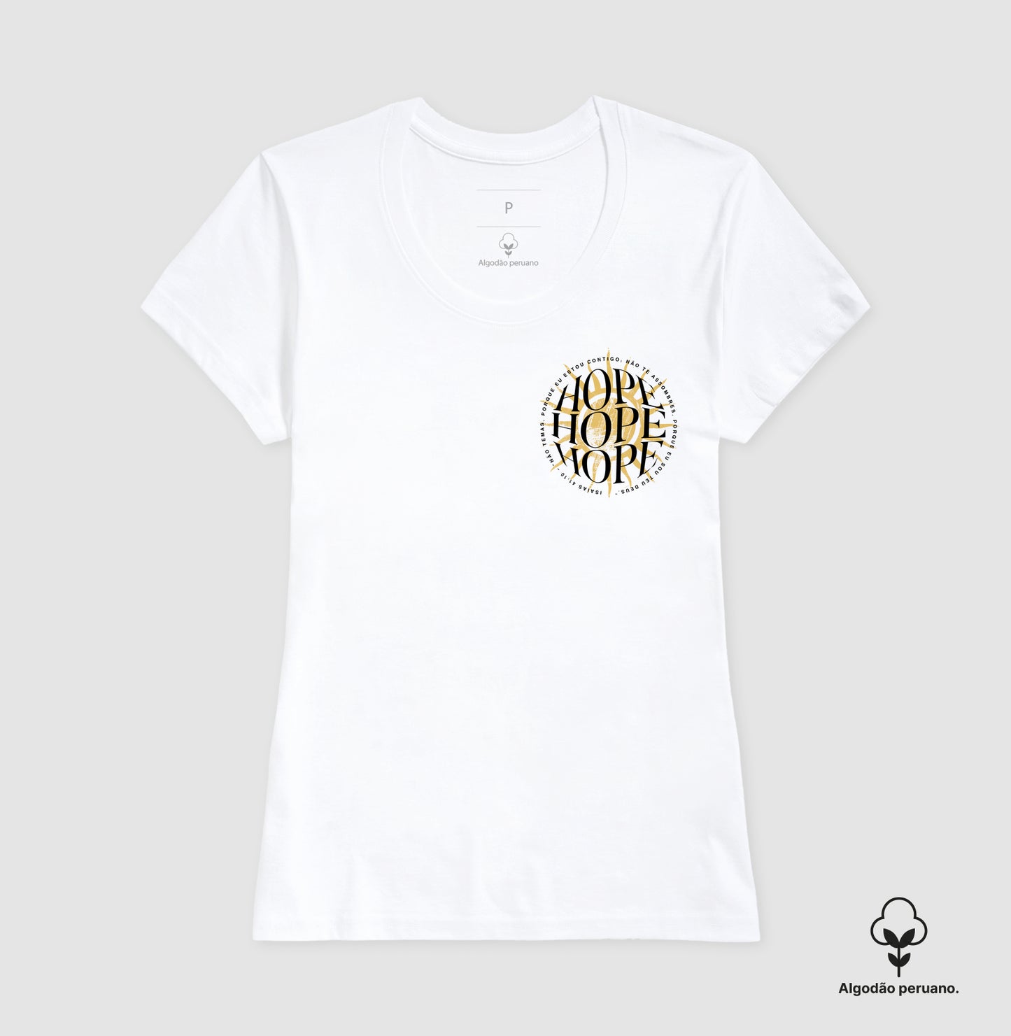 Camiseta algodão peruano Hope