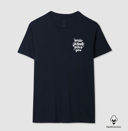 Camiseta algodão peruano Jesus Loves You