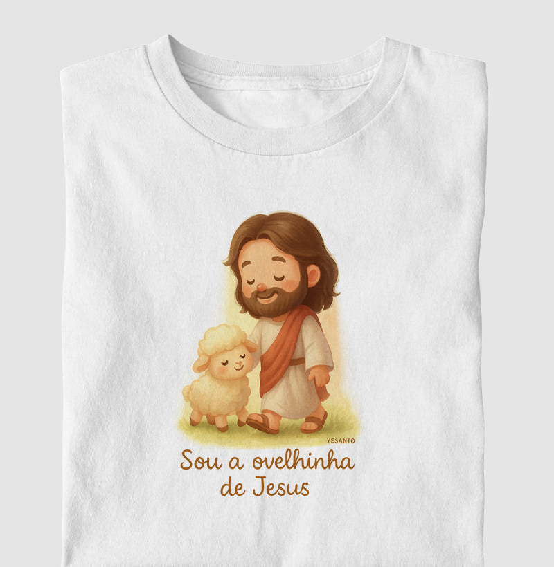 Camiseta infantil Ovelhinha de Jesus