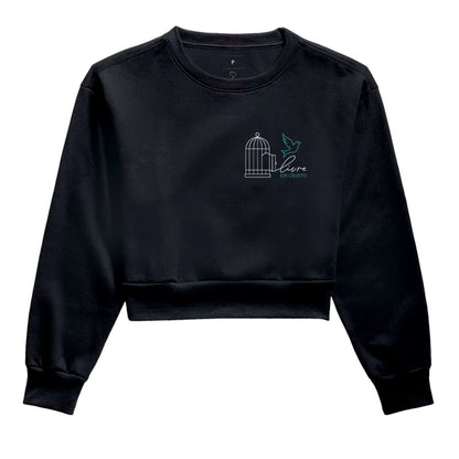 Moletom cropped Livre em Cristo