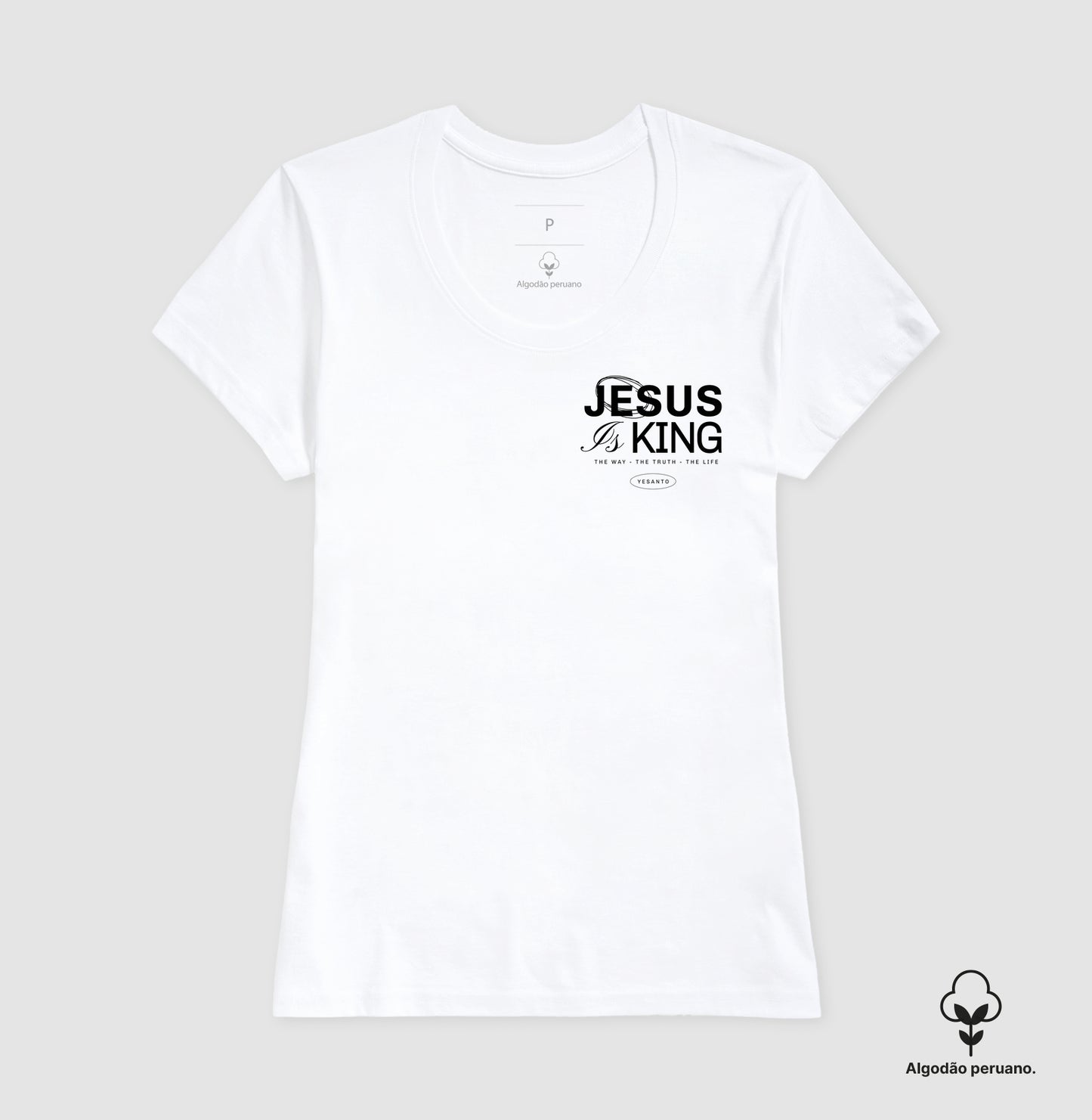 Camiseta algodão peruano Jesus is King