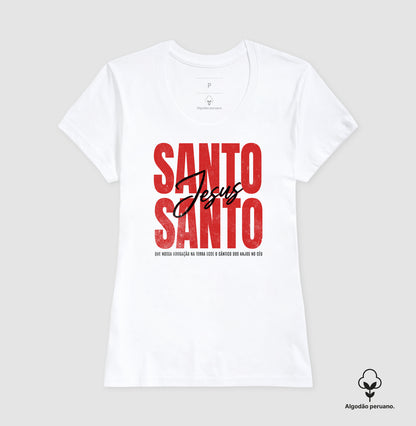 Camiseta algodão peruano Santo Santo - Jesus